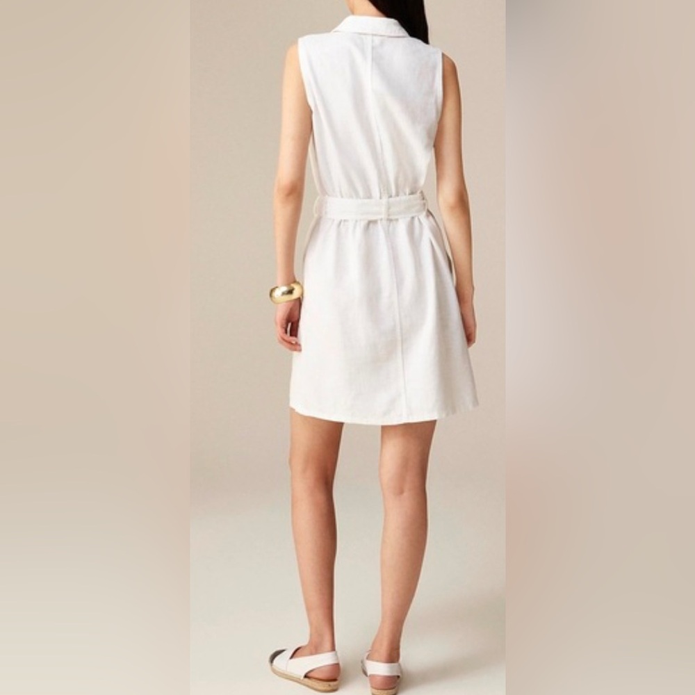 NWOT JCrew  Zip-front linen-blend dress ! - Picture 3 of 8